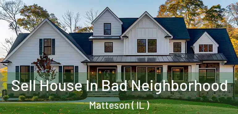  Sell House In Bad Neighborhood Matteson ( IL )