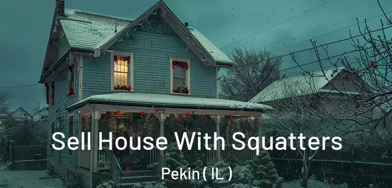  Sell House With Squatters Pekin ( IL )
